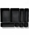 Eight Piece Interlocking Drawer Organizer Trays That Lock In Place Go To Solution For Kitchen Bathroom Office And Desk Drawers