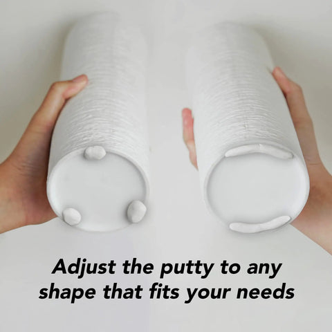 Hands shaping Removable Museum Putty For Securing Antiques And Collectibles, Non Toxic Reusable Adhesive on vase bottom