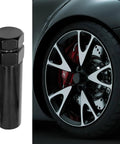 Beefy Three Quarter Drive Six Point Spline Lug Nut Socket And Wheel Lock Removal Key For Stuck Auto Nuts Crafted Tough As Nails On Rims With Rust Proof Chrome Moly Steel next to a stylish wheel with red brake calipers.