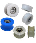 Heavy Duty Nylon Sliding Glass Door Rollers Smooth Glide Track Hardware Replacement Caster Wheels in various colors and sizes.