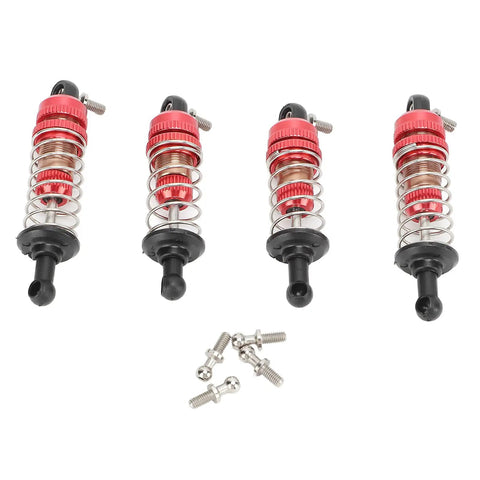 Beefed Up Hydraulic RC Shock Absorbers Front And Rear 53mm 59mm Aluminum Alloy Damper Red Suspension Upgrade With Hydraulic Damping For UD1601 UD1602 SG1603 SG1604