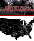 Premium Wheel Bearing And Hub Assembly For Gmc Savana 3500 2003 2017 And Chevy Express 4500 map showing delivery locations.