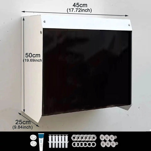 Heavy Duty All Weather EV Charger Cover And Rugged Metal Wall Mount Enclosure Rust Proof Shield For Electric Vehicle Stations size 45cm x 50cm x 25cm