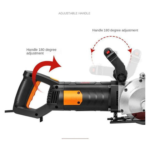 Heavy Lifter 4800W Electric Wall Chaser with 180 degree adjustable handle for easy maneuvering.