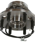 Front Wheel Hub Bearing Assembly 6 Lug Pair Straight Bolt On Replacement For Chevy K1500 Tahoe 1995 To 2000 4WD, showing detailed steel construction.