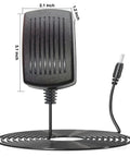 Genuine 12V AC DC Replacement Wall Charger For Makerbot 3D Scanner Mp03955 shown from the front side with dimensions and cable.