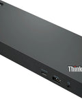 Thunderbolt Four Docking Station With Eight Universal Ports And Quick Two Thirty Watt Power Delivery For Seamless Laptop Run Supporting Dual Monitor Views In Sleek Black