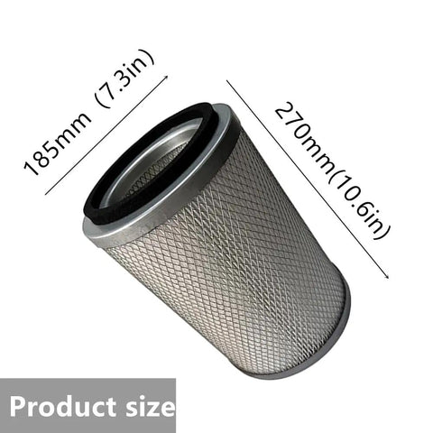 VKHF001 Vacuum HEPA Cartridge Filter Assembly with dimensions 185mm by 270mm, fits Vacmaster Industrial VK811PH and VK1011SIWTH