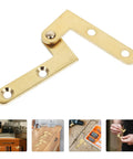 360 Degree Rotating Pivot Hinge Set For Concealed And Secret Doors Seamless Swivel Frame Hardware, golden color pivot hinge close-up.