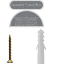 Extension screws and expansion anchors for securing Badass Heavy Duty Thickened Stainless Steel J Hooks and brackets.