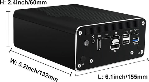 Heavy Duty Firewall Appliance Packing Dual Ten Gigabit Sfp Plus And Four Two Point Five Gigabit Lan Hookups Rock Solid Mini Pc dimensions and ports