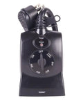 Make Your Porch Lights Run Smooth With This Beefy Outdoor Plug In Timer Using Natural Light Sensors For Auto Day Night Cycling Zero Headache Landscape And Holiday Setup 15 Amp, black outdoor timer with dial and two sockets.