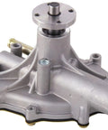 No Sweat Engine Water Pump Featuring Oe Standard Seals And Heavy Duty Bearings Delivering Premium Alloy Cooling Power For Trucks And Daily Drivers Built Damn Tough For Rough Roads, silver alloy water pump with brass fittings.