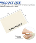 4 Pack Pro Grade Wool Polishing Cloths For Buffing And Lapping 6 Inch By 4 Inch By 1.55mm size and thickness diagram