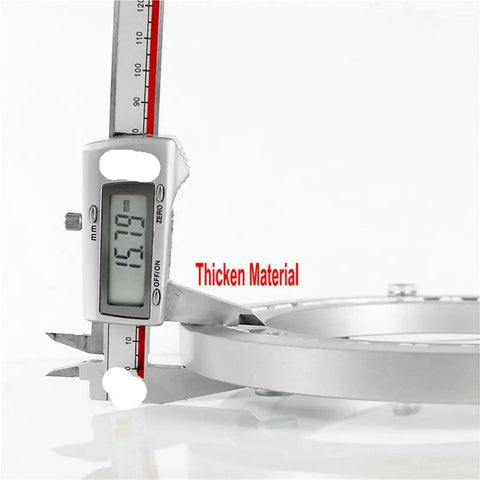 Large Lazy Susan Turntable With Silky Smooth Silent Spin Heavy Duty Aluminum Alloy Base measuring 15.79mm thick for durable use.