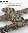 Top Notch Vintage Antique Bronze Cabinet Pulls With Three Point Seven Inch Spread Offering A Breeze Install Thanks To Flexible Screws, detailed view of floral design.