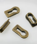 Bronze Tone Zinc Alloy Keyhole Covers Set Of 4 For Cabinet Doors And Drawers Desks Dressers Wardrobes TV Cabinets And More Furniture Hardware Size 22x12x7mm With 19x8mm Keyhole Opening Durable Antique Modern Style