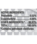 Active ingredients list for Straight Shooting Flying Insect Killer Spray For Wasps And Hornets With A Powerful Jet Stream.