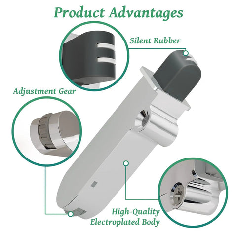Heavy Duty Abs Pc Soft Close Cabinet Dampers Ten Pack showing adjustment gear and high-quality electroplated body details.