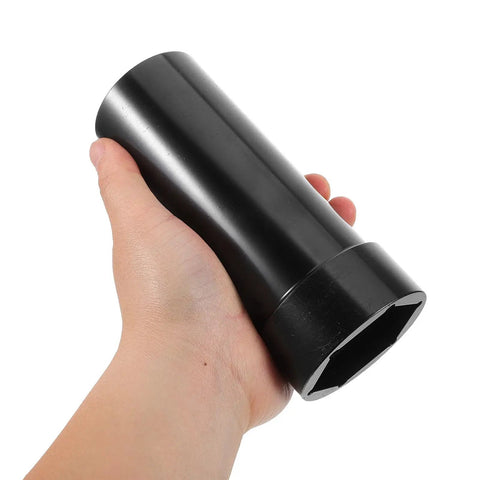 Kickass Motorcycle Mainshaft Nut Socket Wrench For Quick Twin And Primary Drive Sprocket Removal held in hand.