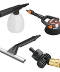 Deluxe Accessory Kit For Hydroshot Power Washers With Rotary Brush Squeegee Soap Dispenser For Scrubbing Under Vehicles and Tough Cleaning Jobs