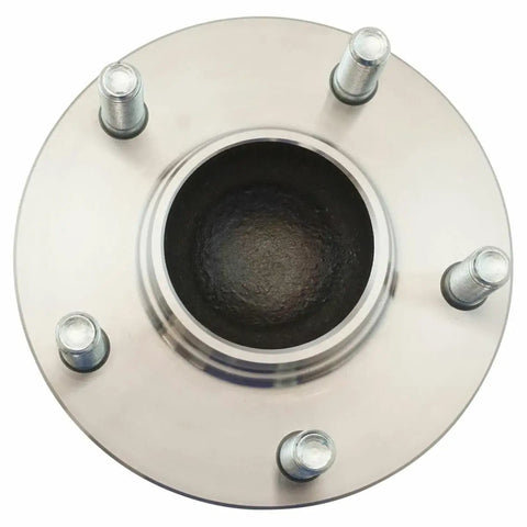 Rear Wheel Hub Bearing Assembly Pair For Mazda 3 2004-2013 top view showing sealed bearing and hub flanges for easy installation.