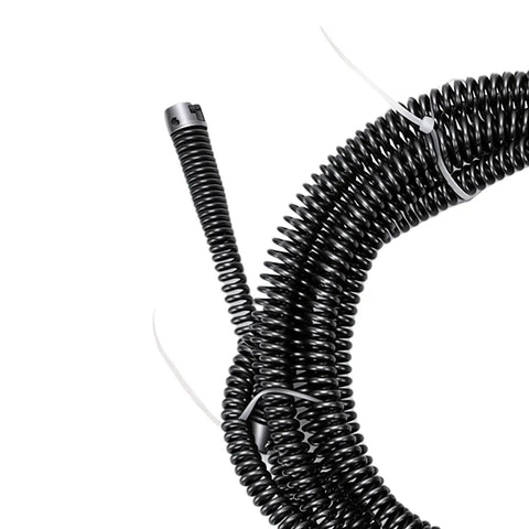 Heavy Duty Three Meter Drain Snake With Drill Attachment For Crushing Gnarly Pipe Clogs And Kitchen Snags In The Bathroom Or Sink With Rugged Alloy Steel Build For Reliable No Hassle Plumbing Work Around The Home, coiled drain cable.