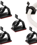 Adjustable Cable Management Clips Set 50 Pack Adhesive Wire Clips For TV PC Ethernet Under Desk Use Wall Mount Cord Organizer