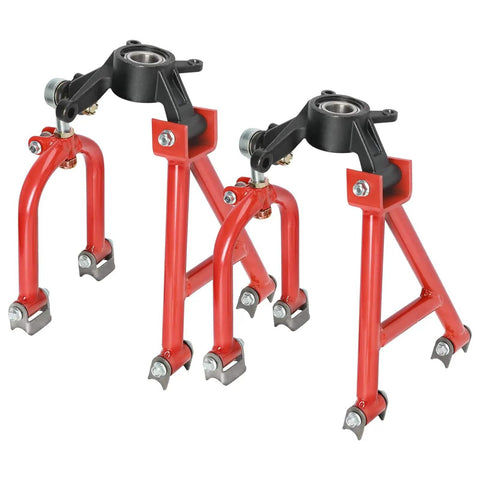 Red spindles from All-In-One 4WD Rear Drive CV Axle Kit for DIY ATVs Go Karts Quad Buggies Golf Carts Lawn Mowers
