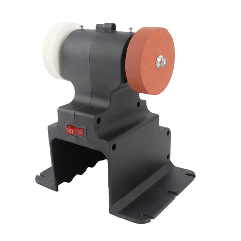 Badass Mini Bench Grinder With A Beefy 250 Watt Motor And 7000 Rpm Torque with two wheels for polishing and sharpening.