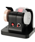 Compact Cordless Bench Grinder With 100 Watt Power For Wood Metal Jewelry Polishing, black, featuring dual wheels.