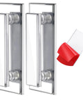 Two Piece Mirror Closet Door Pull Handles Adhesive Self Stick Clear Acrylic Knobs for Closet Cabinets Wardrobes Windows and Dresser
