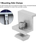 Heavy Duty Solar Panel Clamp Kit includes anodized aluminum Z bracket side clamp for easy solar panel installation.