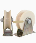2 Pc Nylon Pulley Linear Groove Roller Butter Smooth No Sweat Sliding Track Wheel For Doors Cabinets Closets Heavy Duty Gliding Performance Top Shelf Hardware Easy Mount.