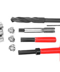 Tough As Nails M16x1.5 Thread Repair Kit With Heavy Duty Stainless Steel Inserts includes drill, tap, and breaker wrench.