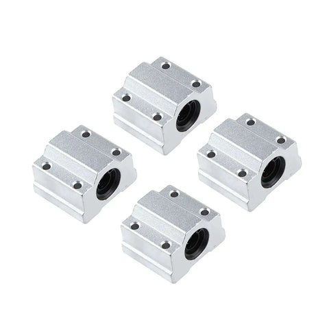 Premium 10 Pc High Precision Linear Guide Rail Kit With Sk8 Optical Shaft Support And Scs8uu Bearing Blocks For Smooth Cnc Machining And 3d Printing Builds, four aluminum bearing blocks