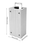 SBR30LUU Linear Guide Pillow Block With Hardened Chrome Steel Shaft And Heavy Duty Aluminum Housing, showing dimensions.