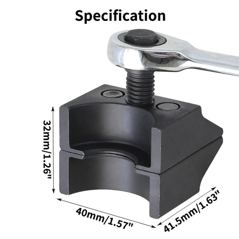 Universal Suspension Strut Spreader Tool With Double Ended Hub Clamp dimensions shown in millimeters