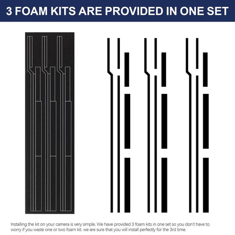 Kick Those Pesky Light Leaks Forever With This Top Shelf Premium Light Seal Foam Kit Locks Tight Fast Install Compatible With Nikkormat And Nikomat Fs Ft Ftn Ft2 Ft3 Camera Bodies Three Pack Replacement, showing 3 foam kits for precise installation.