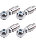 Four Piece 5/8 Inch 18 Thread Heim Joint Rod End Kit With Heavy Duty Spacers Built For Tight Steering Linkage Swaps And Hardcore Machinery Mods Featuring Beefy Angular Motion Control And Grease Monkey Approved Quick Install Setup, silver, smooth rotation.