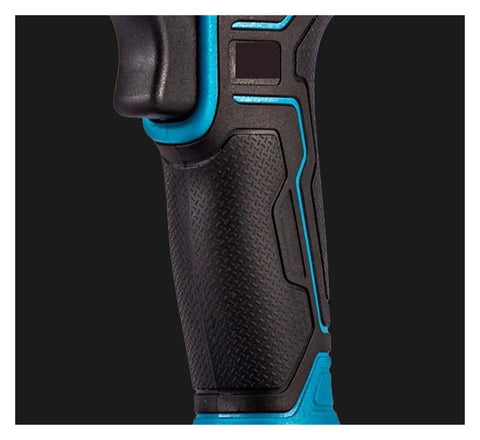 Detailed grip of a cordless brushless impact wrench, designed to Knock Out Stubborn Fasteners Effortlessly With This Cordless Brushless Impact Wrench Delivering Rock Solid 400Nm Torque For Heavy Duty Auto Repair And Weekend Shop Projects.