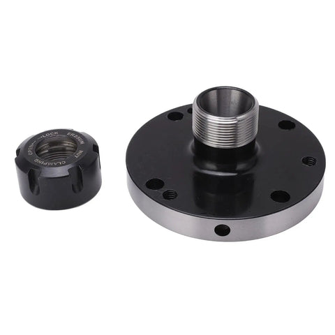 ER25 Collet Chuck 100mm Carbon Steel Tool Holder For CNC Milling Machines And Lathes Ultra Precise 0.005 Inch Accuracy Rock Solid Tool Grip And Quick Setup For Machinists And Workshops, shown with chuck and holder