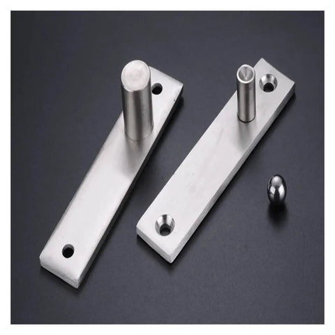 20 Pack Stainless Steel Pivot Hinges Heavy Duty Rotating Shafts For Wooden Murphy Beds Hidden Door Hardware showing two metal plates.