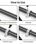 How to use 30 Piece Beast Mode Pipe Clamps with U Brackets for 1 1/4 Inch Tubes, showing installation steps.