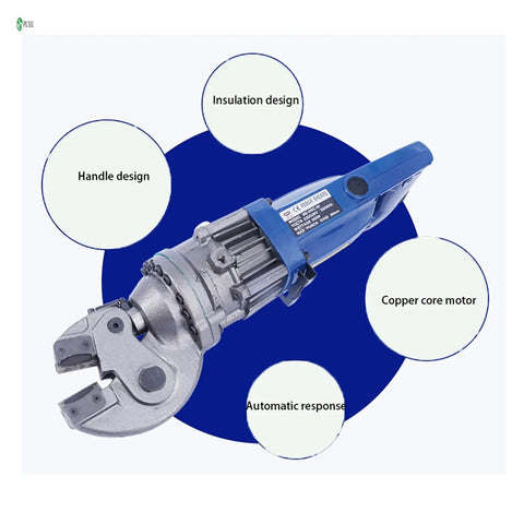 Electric Hydraulic Rebar Bender And Cutter Portable Steel Shear for cutting and bending 4 to 18 mm rebar, handle and copper motor.