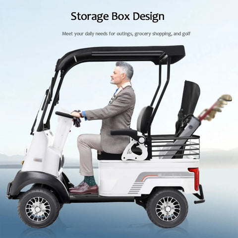Electric Mobility Scooter For Adults Packing 800W Brushless Power And 12Mph City Speed With comfy adjustable seat and storage box.