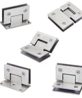 Kickass Durability Straight Up Smooth Operation Brushed Stainless Steel Pivot Hinge For Self Closing Shower Glass Doors And Cabinet Hardware That Gets The Job Done For Any Quick Bathroom Refresh - multiple angles of sturdy steel hinges