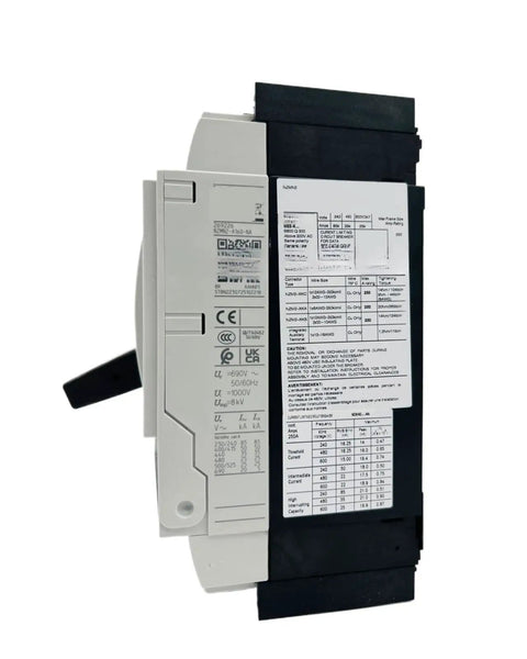 Heavy Duty Molded Case Circuit Breaker Nzmn2 A160 Na, size detailed view, industrial power protection panel safety switch.