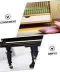 Vintage Brass Finish Plate Casters And 2 Inch Swivel Furniture Wheels Built Tough For Easy Room Refreshes shown on crib and piano.