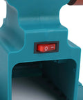 Kickass Compact Cordless Bench Grinder featuring a beefy 21V motor with power switch on a compact desktop unit.